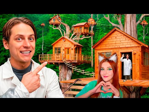 Видео: Построил ДЕРЕВНЮ на ДЕРЕВЬЯХ! Мамикс It's Mamix Реакция