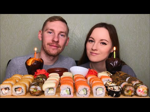 Видео: МУКБАНГ РОЛЛЫ ФИЛАДЕЛЬФИЯ ЗАПЕЧЕННЫЕ 25000 подписчиков MUKBANG THE PHILADELPHIA ROLL BAKED