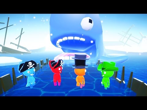 Видео: ВОЗМОЖНО ЛИ УСТОЯТЬ УБЕГАЯ ОТ ГИГАНТСКОГО ГОЛОДНОГО КИТА В PARTY PANIC