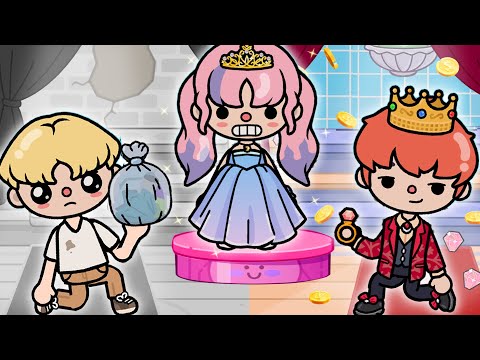 Видео: Богатые и бедные любят принцессу | История жизни Toca | Toca Boca