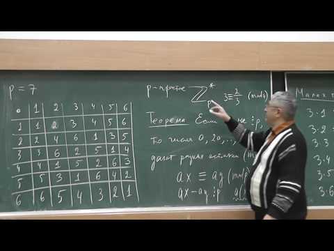 Видео: 1 Таблица умножения и малая теорема Ферма