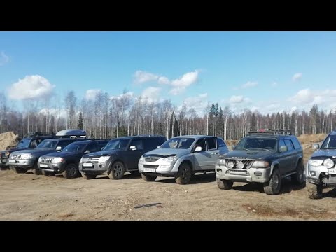 Видео: Pajero 4 & 1, Pajero sport 1&2, Grand Cherokee, Patrol, SsangYong Kyron. Затопили салон у Кайрона (