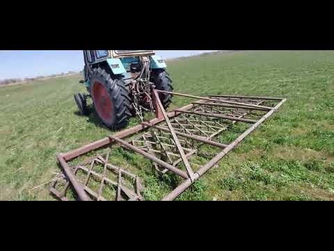 Видео: боронование люцерны - бороны на трактор юмз-мтз