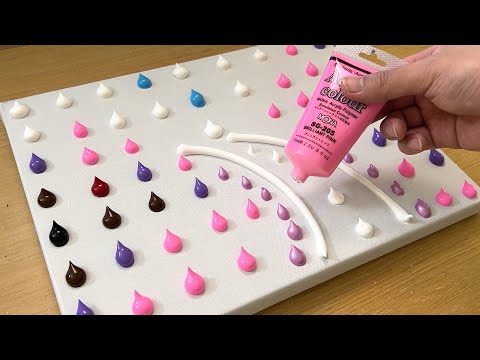 Видео: Картина розовый лес / Акриловая живопись / Как нарисовать красную шапочку