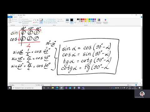 Видео: Математика10 клас, тема "Тригонометричните функции sin, cos, tg и cotg на остър ъгъл /преговор/"