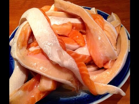 Видео: Ням - нямки: Посол брюшек лосося.Цветущая голова))))