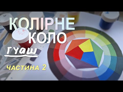 Видео: Колірне коло гуашшю | 2 ЧАСТИНА