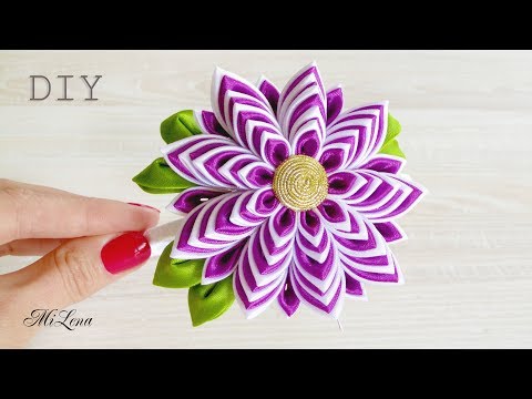 Видео: ОБОДОК КАНЗАШИ, МК / DIY Kanzashi Headband