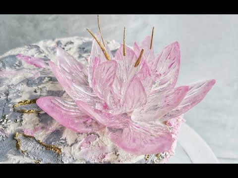 Видео: Цветок из изомальта без молдов/Isomalt flower without mold