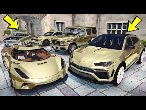 Видео: УГНАЛ КУЧУ ЗОЛОТЫХ ЧИТ ТАЧЕК ЗА 180 СЕКУНД! БИТВА ВОРОВ ГТА 5! ОБЗОР МОДА В GTA 5!