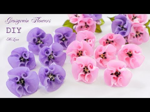 Видео: ЦВЕТЫ ИЗ РЕПСОВОЙ ЛЕНТЫ, МК / DIY Grosgrain Flowers