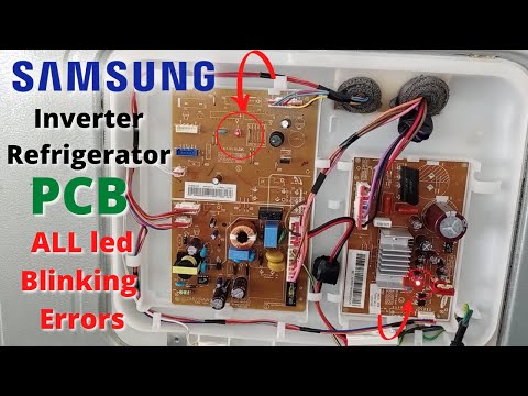 Видео: PCB инвертора холодильника Samsung привела мигающие коды ошибок 1/2/3/5/6/9/11/13 времени