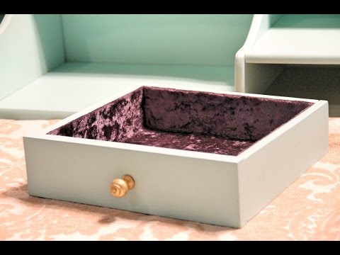 Видео: МК: "Как обклеить бархатом внутри шкатулку или ящик."