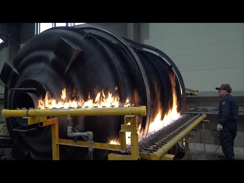 Видео: Процесс изготовления резервуара для воды из полиэтилена удивительного размера на заводе в Корее.