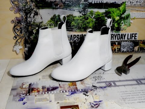 Видео: Женские ботинки Челси 2022 ✨, производство  |  process of shoemaking white Chelsea Boots ✒📐🔨