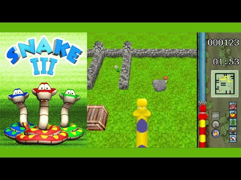 Видео: Snake III 3D - Прохождение Java игры (Приключение только уровень 1, 3D вид сзади)