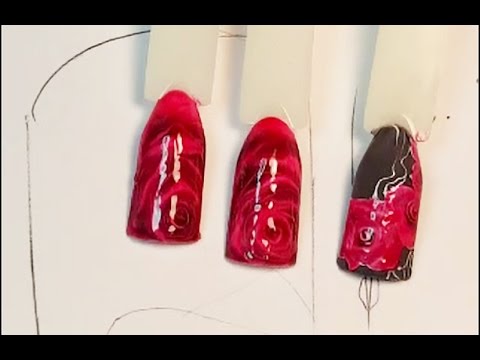 Видео: Юлия Билей - Роза по мокрому гель-лаку/ Rose on a wet gel polish - Julia Biley / Periscope