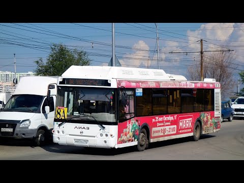 Видео: ЛиАЗ-5292.67 (CNG) М697КН164 Маршрут №8А город Саратов 