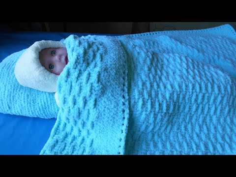 Видео: Детский плед крючком.  Легко и просто.