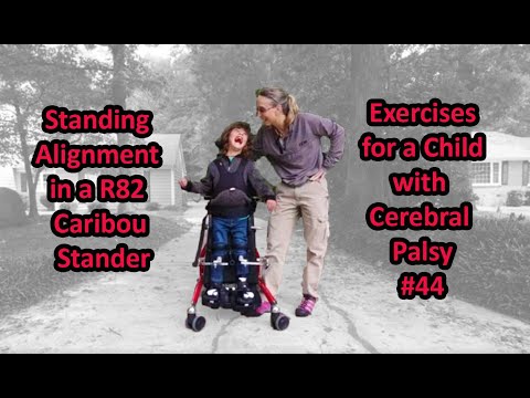 Видео: # 44: Выравнивание стоя в R82 Caribou Stander: упражнения для ребенка с церебральным параличом