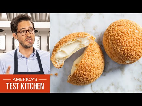 Видео: Кремовые пирожные с изюминкой: Choux au Craquelin