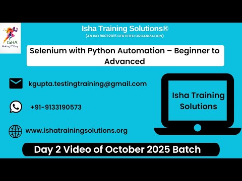 Видео: Видеозапись Selenium с Python, день 2, 29 октября 2025 г. Позвоните нам или напишите в WhatsApp п...