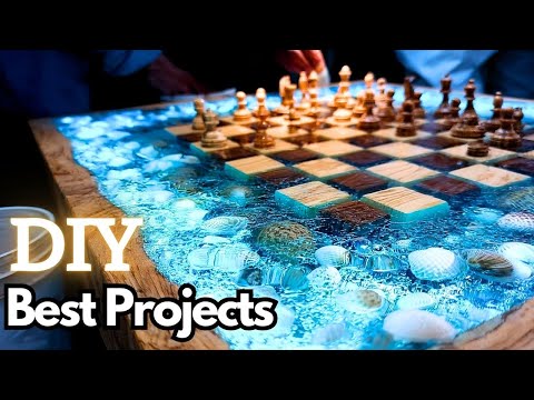 Видео: Потрясающие лучшие проекты! 7 моих самых красивых шахматных творений из дерева и эпоксидной смолы...