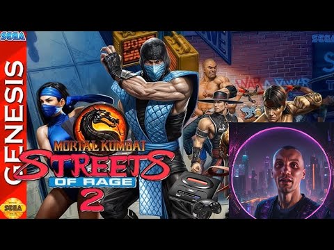 Видео: Граю в Streets of Rage 2 Mortal Kombat CX на мегадрайв.