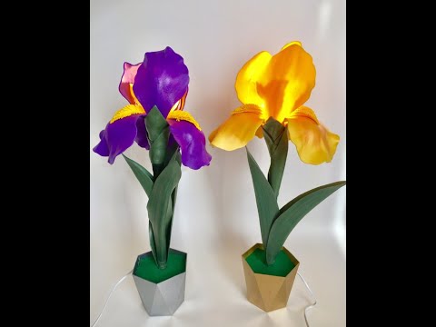 Видео: Светильник "Ирис" из изолона /Мастер-класс/DIY/WILD.ROSE_WORKSHOP