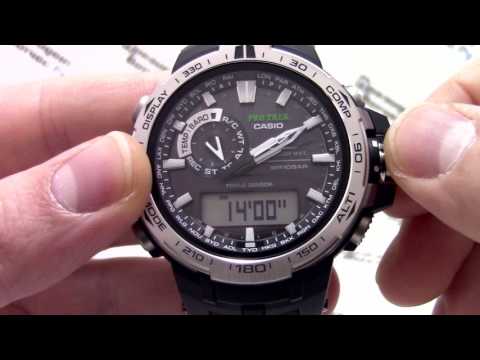 Видео: Часы Casio ProTrek PRW-6000-1E [PRW-6000-1ER] - Инструкция, как настроить от PresidentWatches.Ru