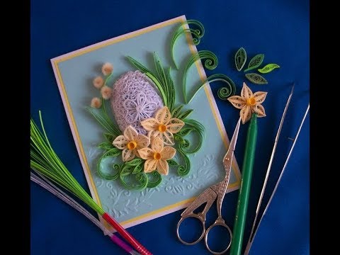Видео: Пасхальная открытка. Квиллинг. Мастер-класс