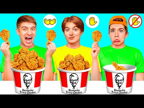 Видео: Едим Без рук vs Одной рукой vs Двумя руками Челлендж