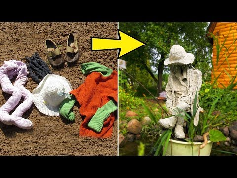 Видео: Крутая самоделка из старой детской одежды и цемента /  Home-made clothes and cement