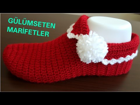 Видео: вязание тапочки спицами