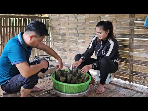 Видео: В выходной день Вонг и Луен завернули горшок ароматного бань-чунга, чтобы продать.
