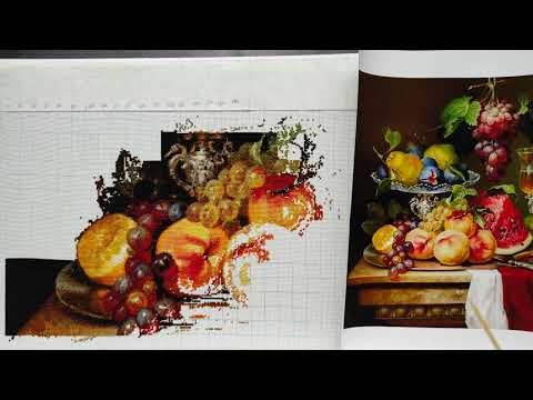 Видео: вышивка 15 неделя/уно/#вышивкакрестом многоцветки