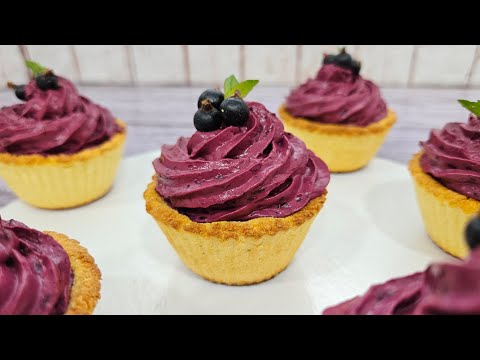 Видео: Творожные ПП КОРЗИНОЧКИ с ягодным кремом. ПП выпечка без сахара