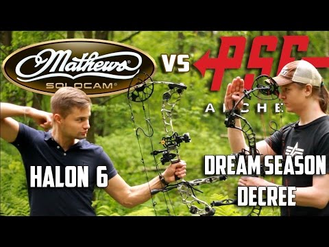 Видео: Mathews Halon 6 vs PSE Dream Season Decree | Обзор и тест луков | Forestcombat