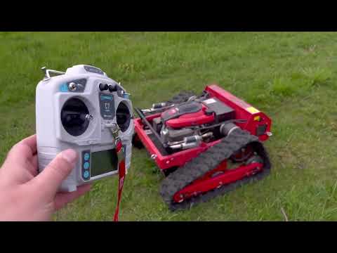 Видео: Газонокосилка на гусеницах с пультом.  RC lawn mower.