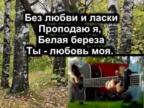 Видео: Белая береза. Караоке