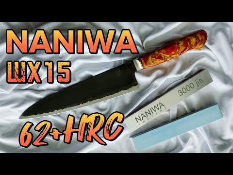 Видео: NANIWA и S grind, steel 52100 (кованая ШХ15), автор ножа Петр Смородников, Zag Max точилка, Заточка