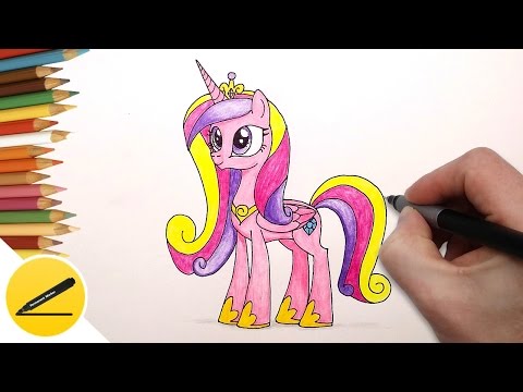 Видео: How to Draw My Little Pony Princess Cadence - Как Нарисовать пони Принцессу Каденс аликорн