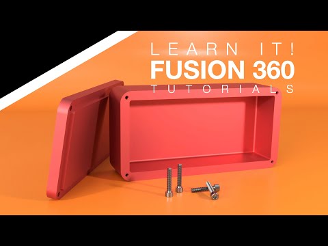 Видео: Fusion 360 для начинающих — Моделирование коробки и крышки с помощью винтов — Контекстное проекти...