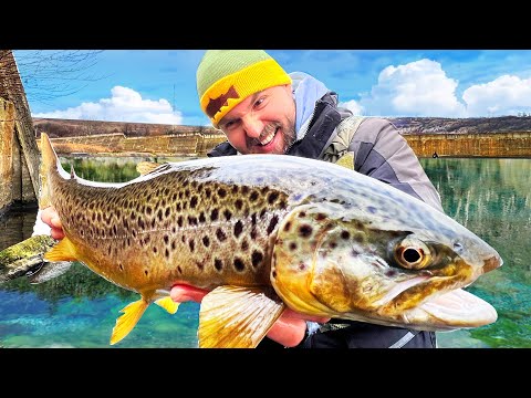 Видео: ЗАКАЧИХ ОГРОМНА ПЪСТЪРВА с новата въдица HEARTY RISE TROUT GAME!