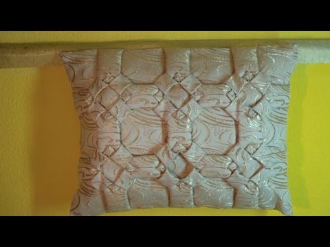 Видео: Декоративная подушка буфы, схема Квадраты урок3.
