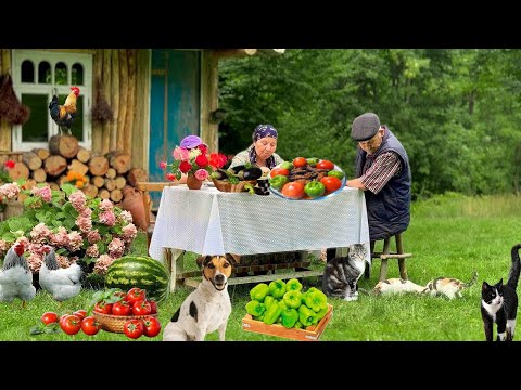 Видео: Бабушка готовит долму “Три сестры” на свежем воздухе 🌿🔥