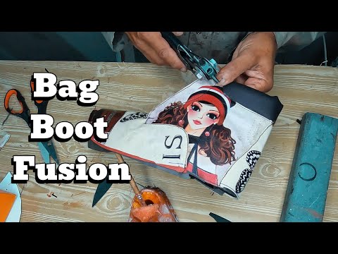 Видео: Изношенная сумка и ботинки в новую стильную обувь | DIY трансформация