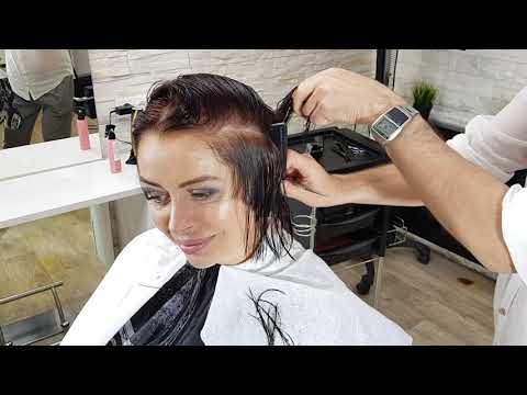 Видео: лучшая стрижка Сэссун.  Vidal Sassoon. интерпретация.super beautiful haircut