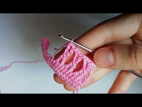 Видео: Вязание крючком - Крестообразный столбик