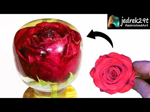 Видео: Роза в смоле